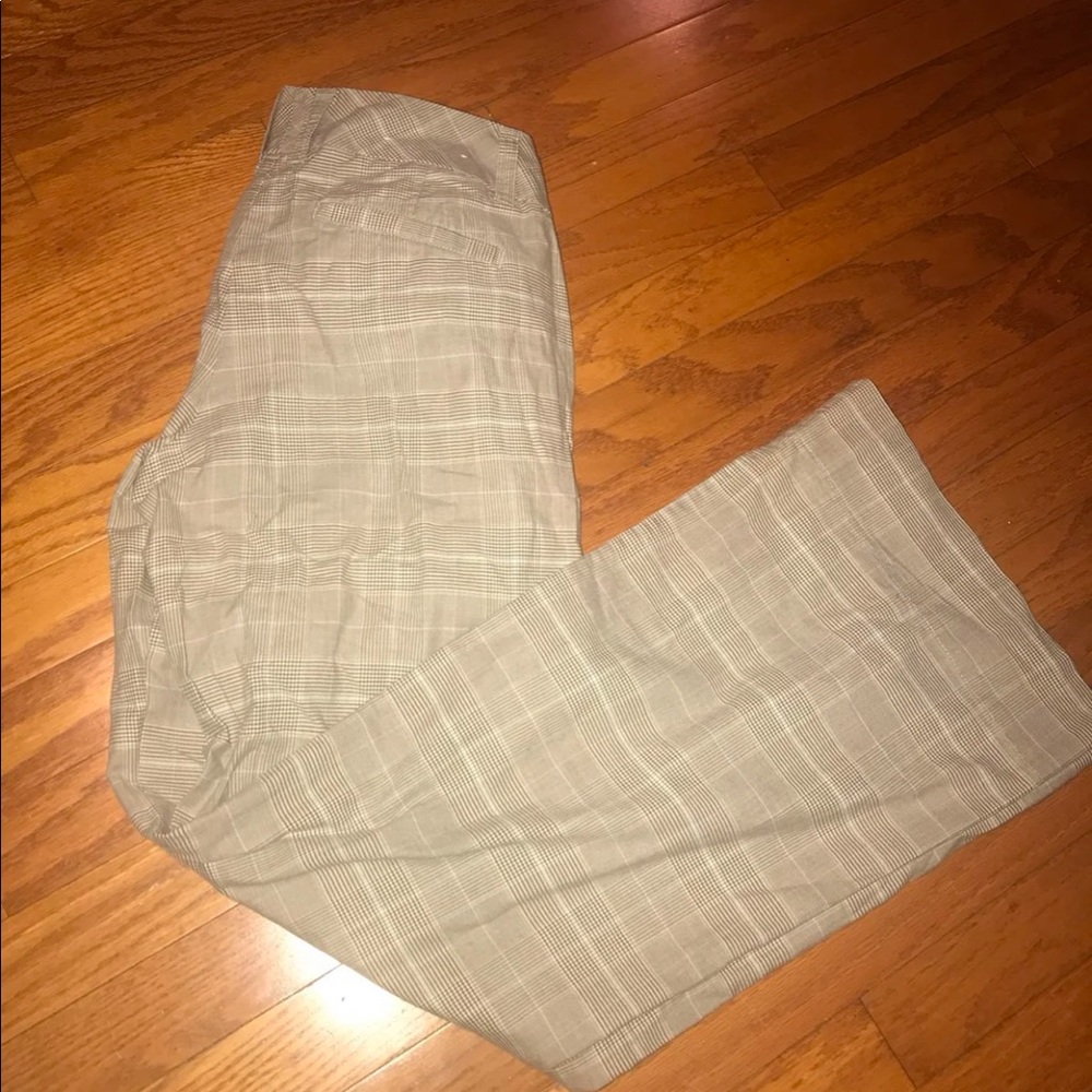 GAP STRETCH Striped Brown & Blue Wide Leg Pants 6